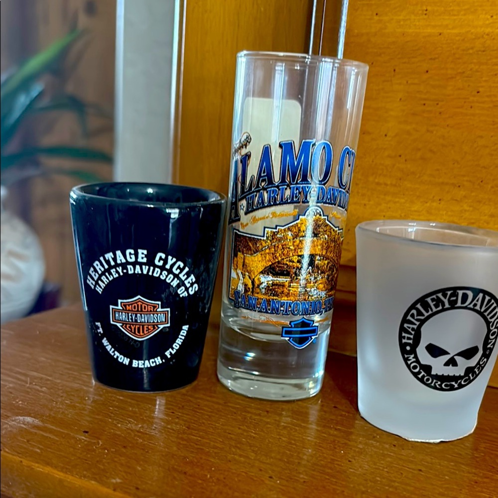 Harley-Davidson Shot Glass Set - Black, Clear, Frosted